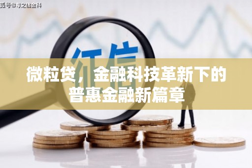 良庆微粒贷，金融科技革新下的普惠金融新篇章