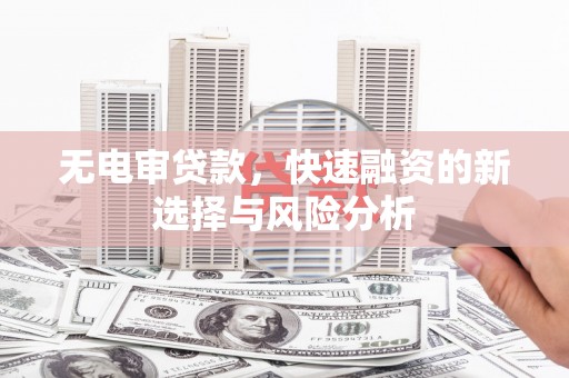 良庆无电审贷款，快速融资的新选择与风险分析