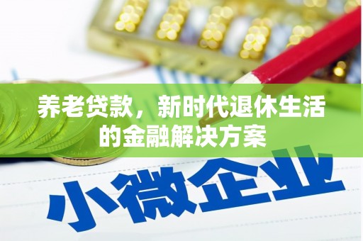 良庆养老贷款，新时代退休生活的金融解决方案